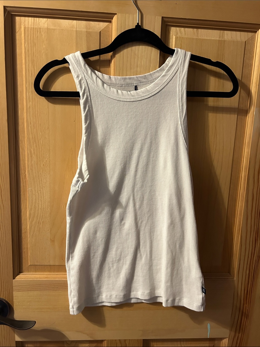 GAP White Ribbed Tank - Sleeveless Crewneck